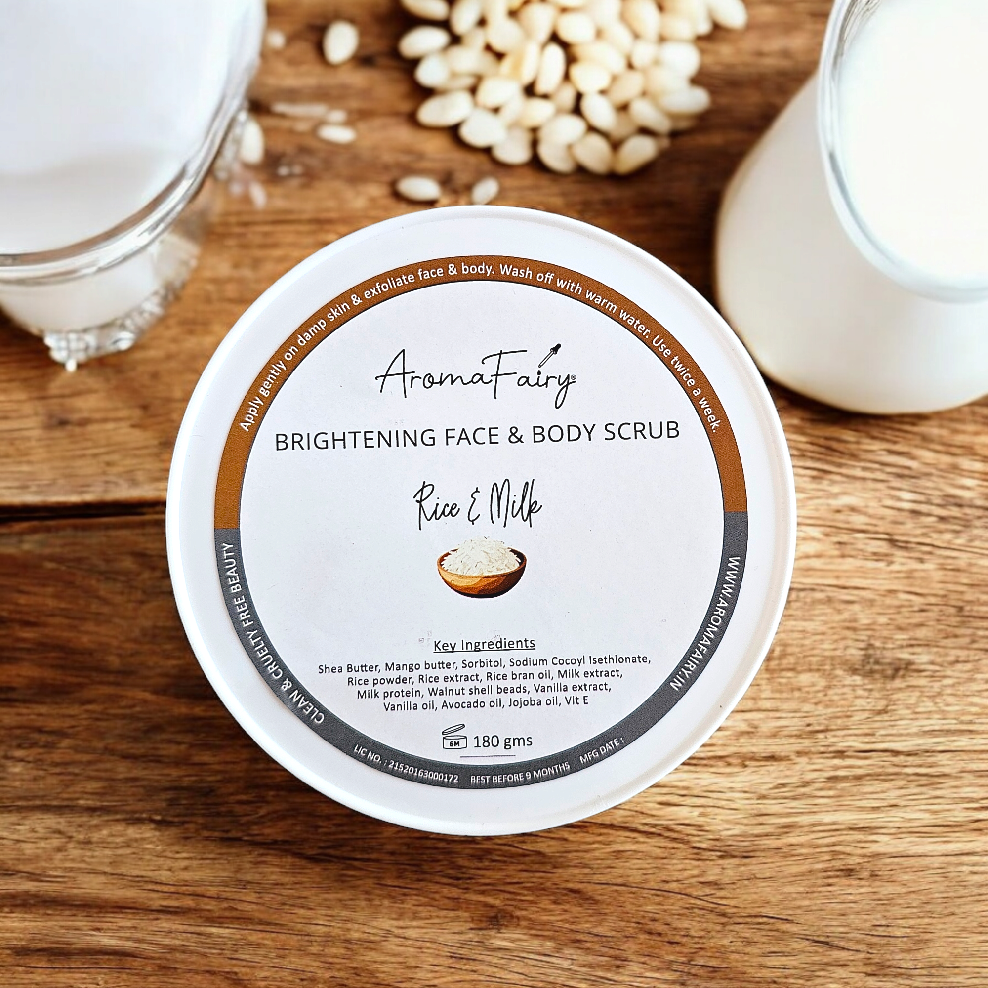 Rice & Milk Brightening Face & Body Scrub